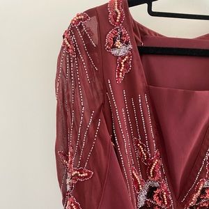 Custom made red bridesmaid dress